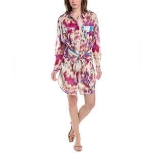 Isabel Marant Etoile Nueva Mini Dress Women's Multicolor Pink Size 44 US Size 12